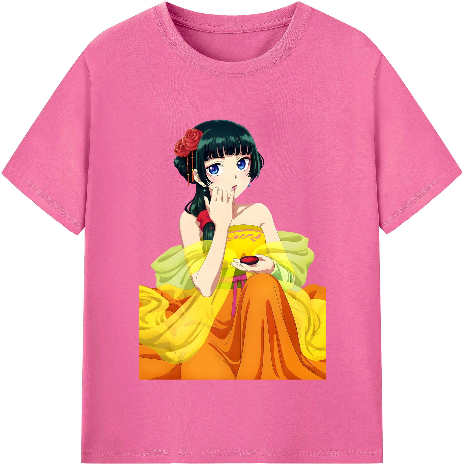 （画像用） 薬屋のひとりごと The Apothecary Diaries レディースカジュアルプリントTシャツ（綿100％）
